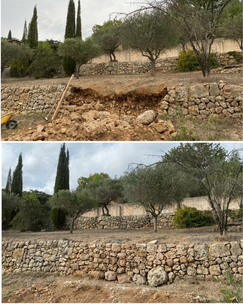 Natura Paysages Jardin Sur Mesure Lorgues Mur Pierre Et Bois 8